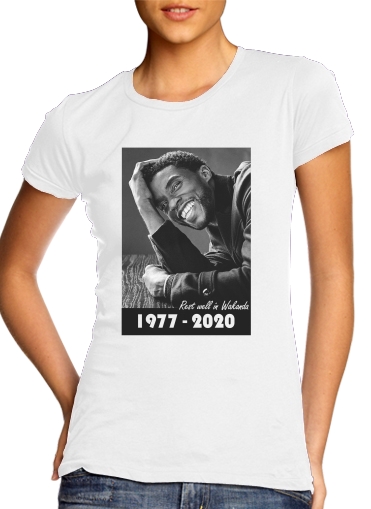 Tshirt RIP Chadwick Boseman 1977 2020 femme