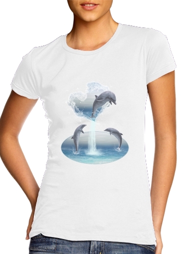 Tshirt The Heart Of The Dolphins femme