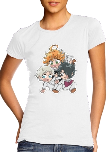 Magliette The Promised Neverland - Emma, Ray, Norman Chibi 