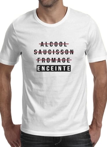 Tshirt Alcool Saucisson Fromage Enceinte homme