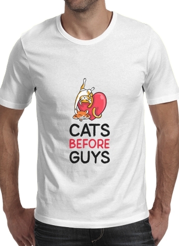 Tshirt Cats before guy homme