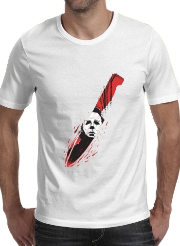 Tshirt Hell-O-Ween Myers knife homme
