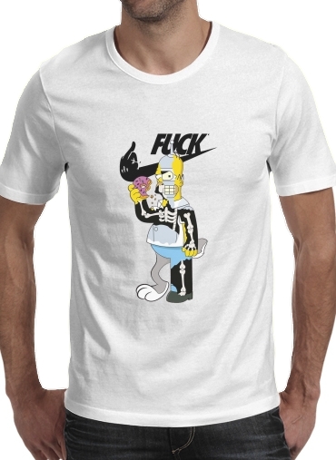 Tshirt Home Simpson Parodie X Bender Bugs Bunny Zobmie donuts homme