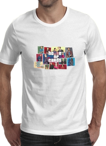 Tshirt Mashup GTA and House of Cards homme