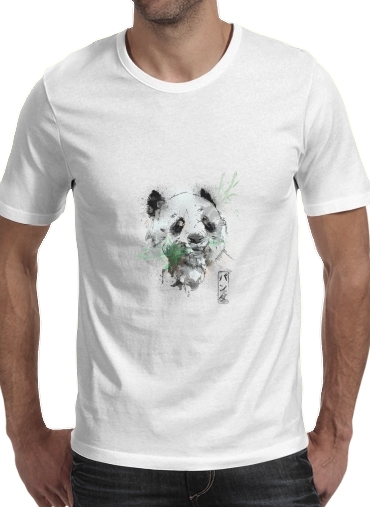 Tshirt Panda Watercolor homme