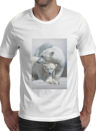 Tshirt Polar bear family homme