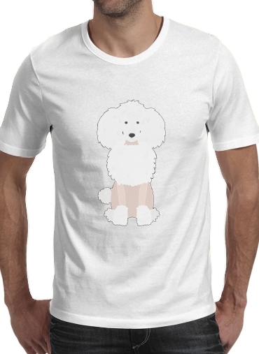 Tshirt Poodle White homme