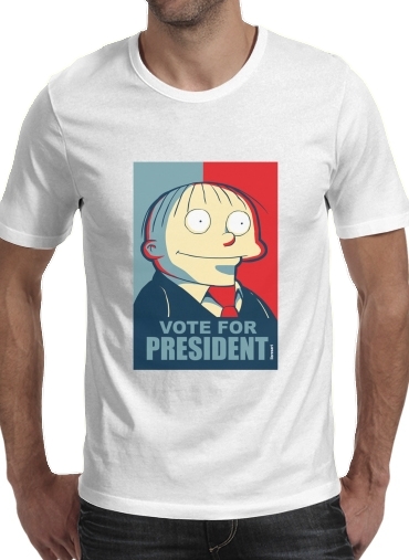 Tshirt ralph wiggum vote for president homme