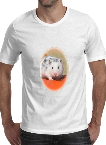Tshirt White Dalmatian Hamster with black spots  homme