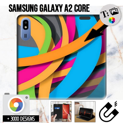 Cover Personalizzata a Libro Samsung Galaxy A2 Core
