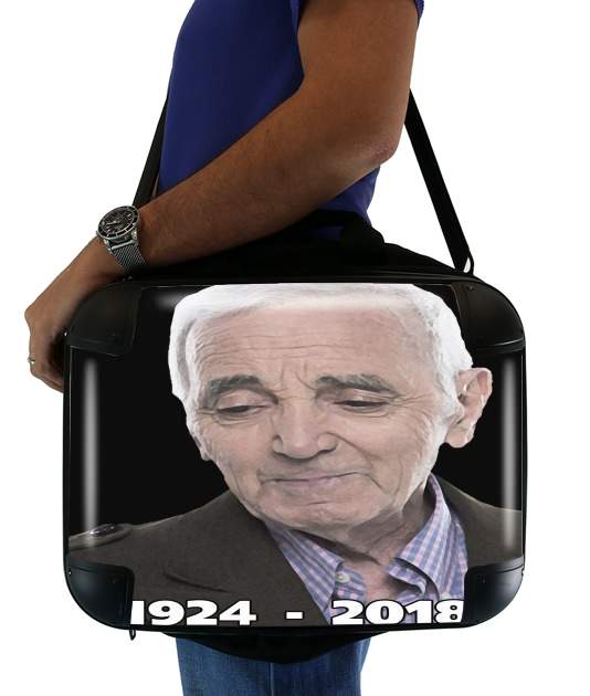 sacoche ordinateur Aznavour Hommage Fan Tribute