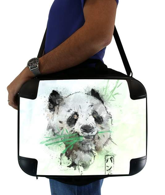 sacoche ordinateur Panda Watercolor
