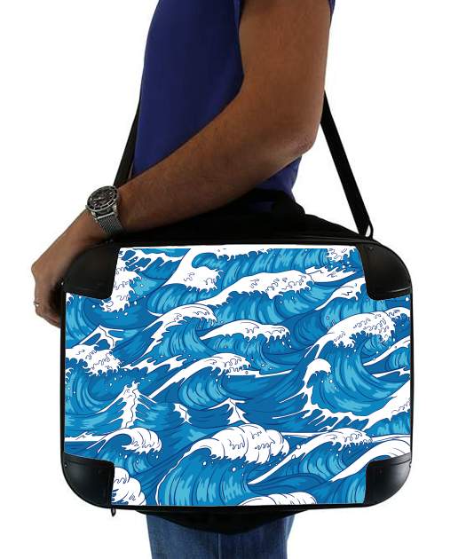 borsa Storm waves seamless pattern ocean 