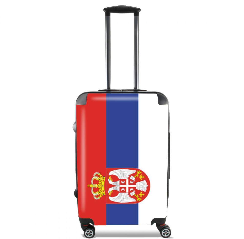 Valigia la bandiera della Serbia 