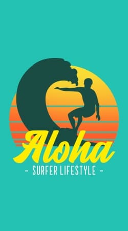 coque Aloha Surfer lifestyle