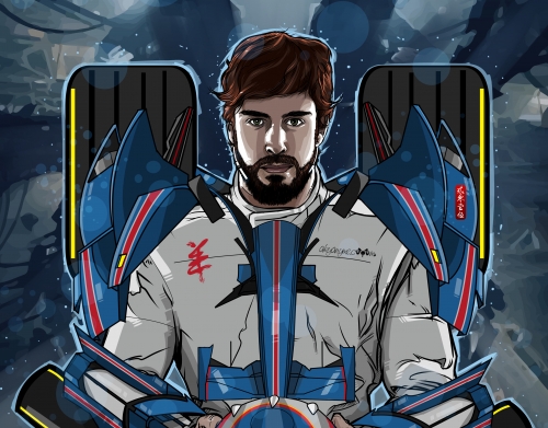 coque Alonso mechformer  racing driver 