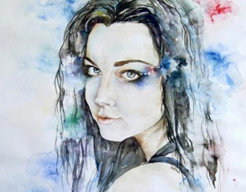 coque Amy Lee Evanescence watercolor art