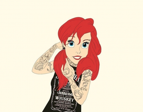 coque Ariel tattoo Jack Daniels
