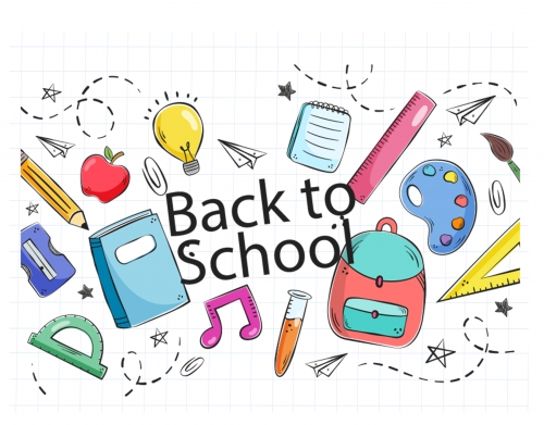 coque Back to school background drawing