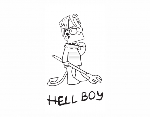 coque Bart Hellboy