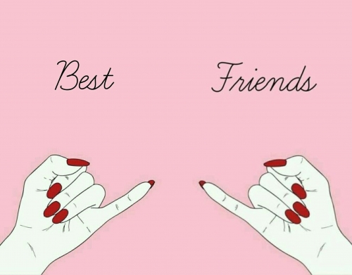 coque BFF Best Friends Pink