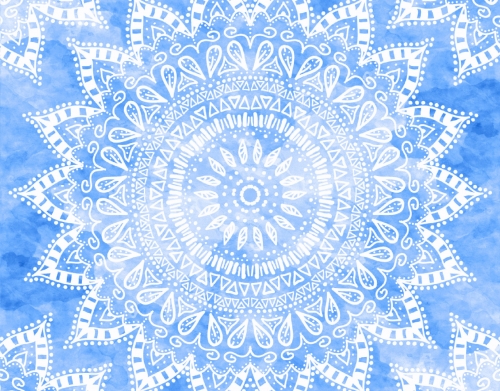 coque Bohemian Flower Mandala in Blue