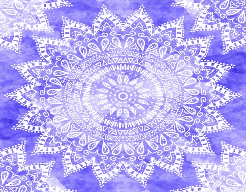coque Bohemian Flower Mandala in purple