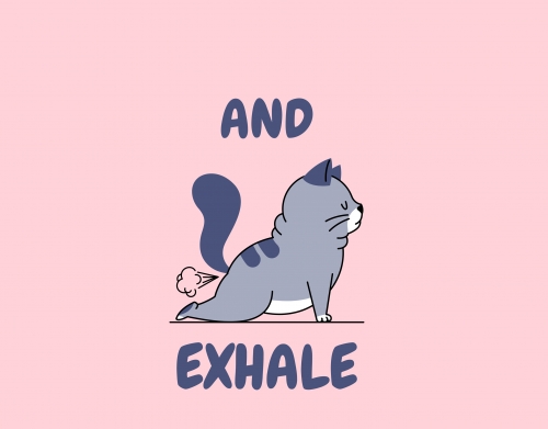 coque Cat Yoga Exhale