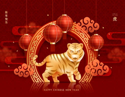 coque Nouvel an chinois du Tigre