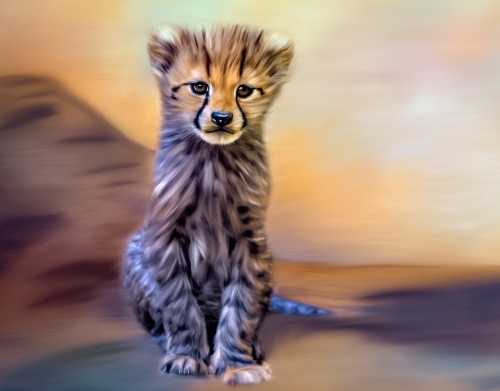 coque Cute cheetah cub