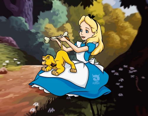 coque Disney Hangover Alice and Simba