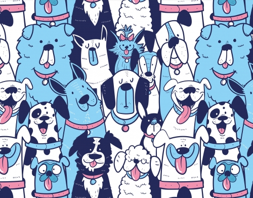 coque Dogs seamless pattern