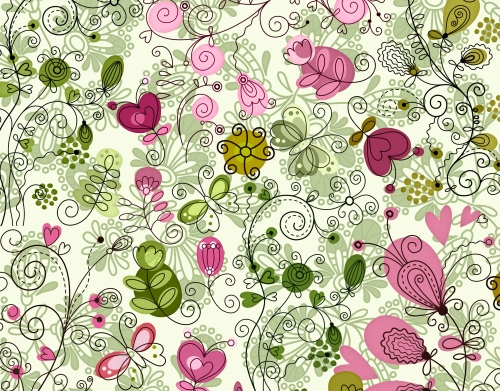 coque doodle flowers