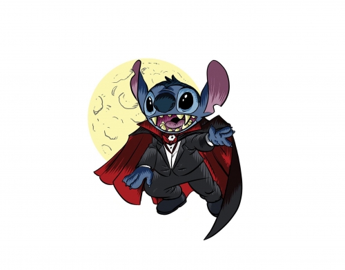 coque Dracula Stitch Parody Fan Art