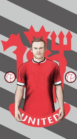 coque Football Stars: Red Devil Rooney ManU