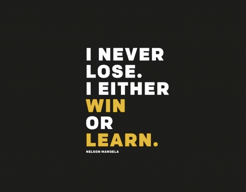 coque i never lose either i win or i learn Nelson Mandela