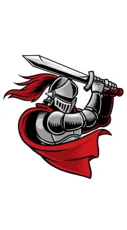 coque Knight with red cap