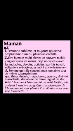coque Maman definition dictionnaire
