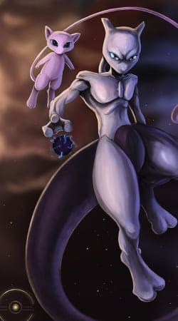 coque Mew And Mewtwo Fanart