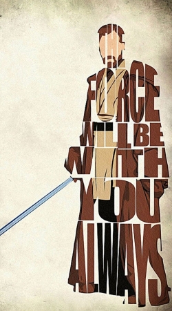 coque Obi Wan Kenobi Tipography Art