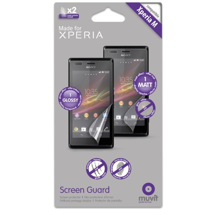 acheter Pack de 2 films de protection Sony Xperia M anti rayures