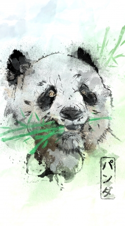 coque Panda Watercolor