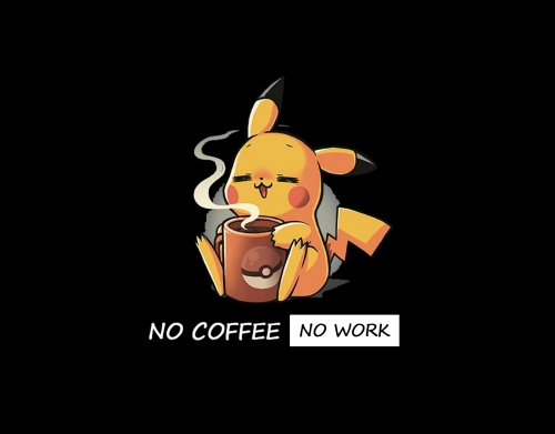coque Pikachu Coffee Addict