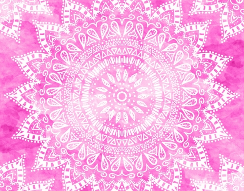 coque Pink Bohemian Boho Mandala