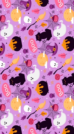coque Pink Halloween Pattern