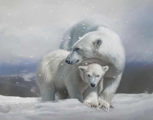 coque Polar bear family