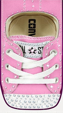 coque Chaussure All Star Rose Diamant
