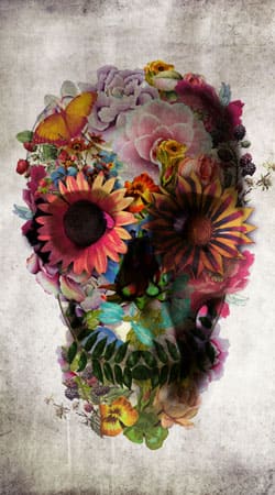 coque Skull Flowers Gardening