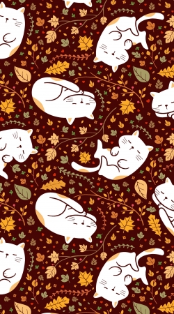 coque Sleeping cats seamless pattern