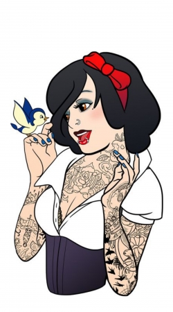 coque Snow White Tattoo Bird